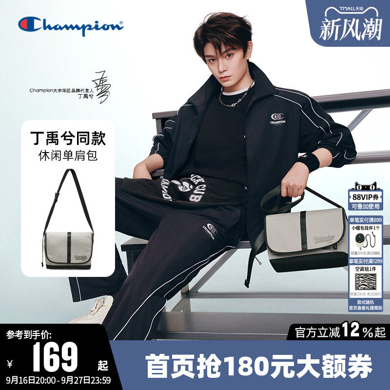Champion冠军经典通勤单肩背包图片