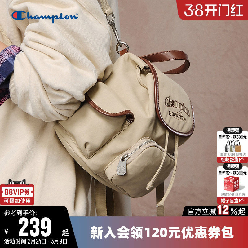 Champion冠军mini小型双肩背包2026春女男墩墩包时尚校园旅行包潮