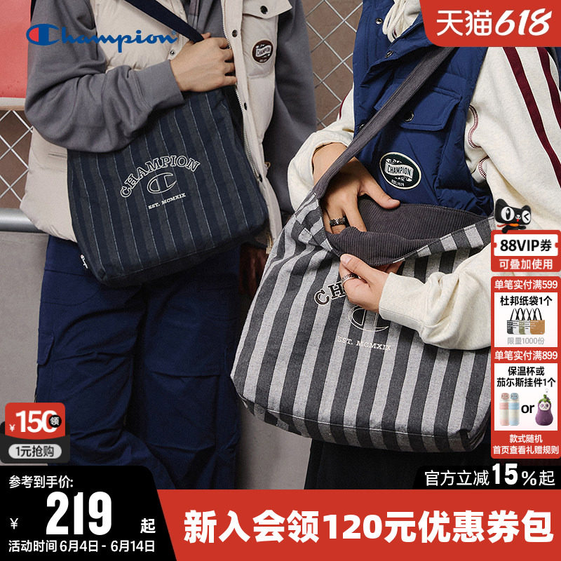 Champion冠军单肩包2026新款男女时尚轻便挎包通勤托特包双面背包