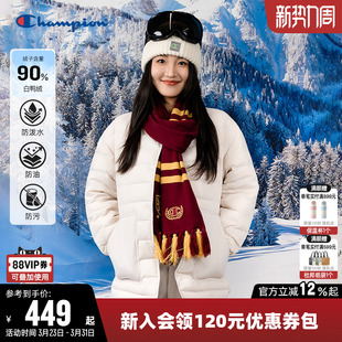 新款 Champion冠军羽绒服女2025冬季 情侣轻薄休闲外套男潮 三防