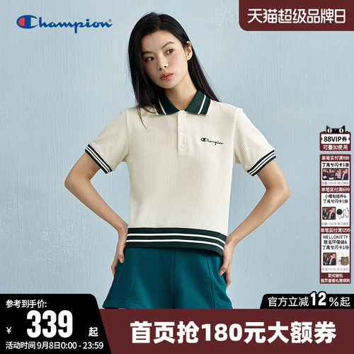 Champion冠军短袖POLO衫T恤女
