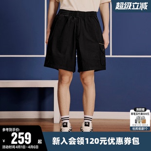 梭织休闲透气五分裤 Champion冠军短裤 子女潮 运动裤 工装 男春季 美式
