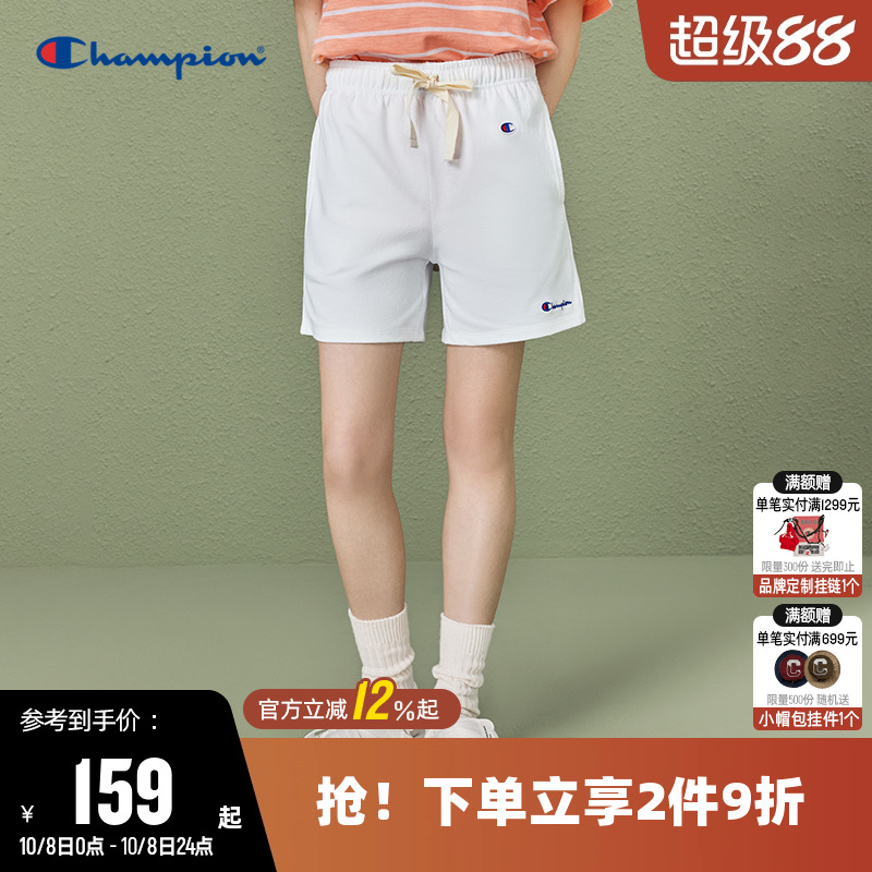 CHAMPION冠军刺绣休闲运动短裤女