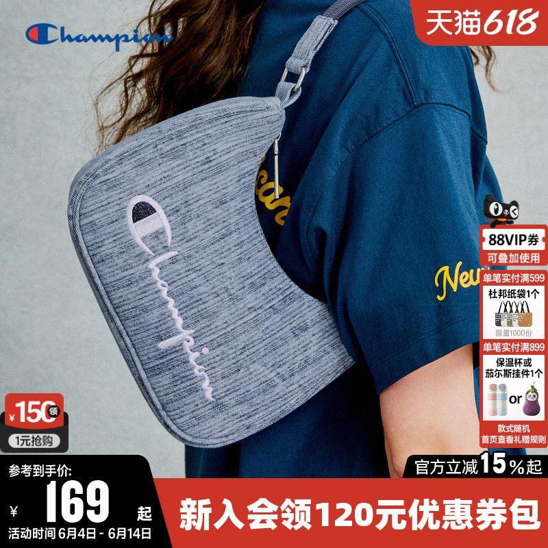 Champion冠军单肩背包夏百搭轻便小挎包刺绣腋下包通勤手提包女潮