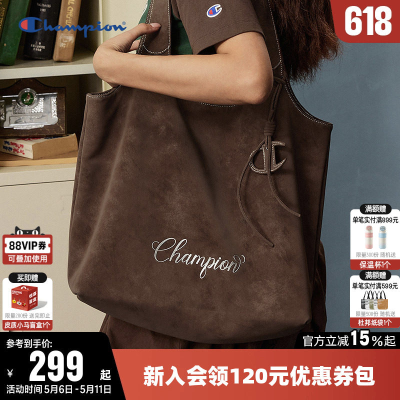 Champion冠军单肩背包2026夏女时尚大容量托特包通勤旅行挎包礼物