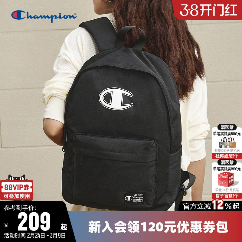 Champion冠军双肩包2026春新款男女情侣经典书包旅游运动户外背包