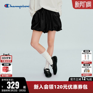 宽松透气休闲裤 Champion冠军短裤 纯色花苞裙裤 新款 子潮 女2026春季