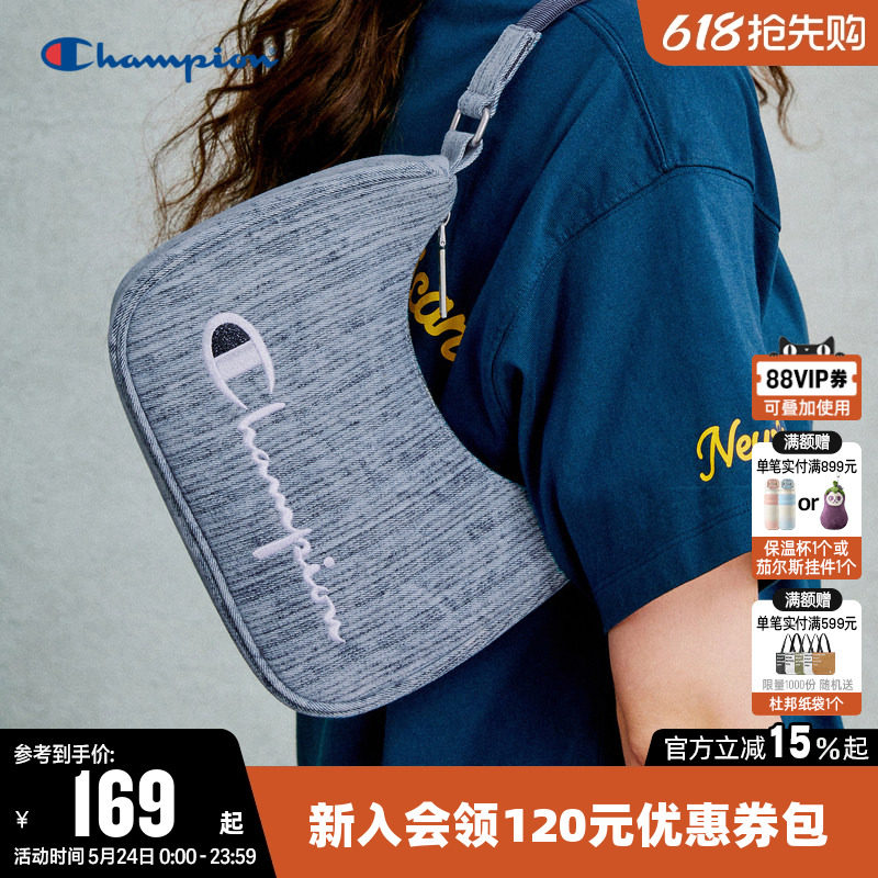 Champion冠军单肩背包夏百搭轻便小挎包刺绣腋下包通勤手提包女潮