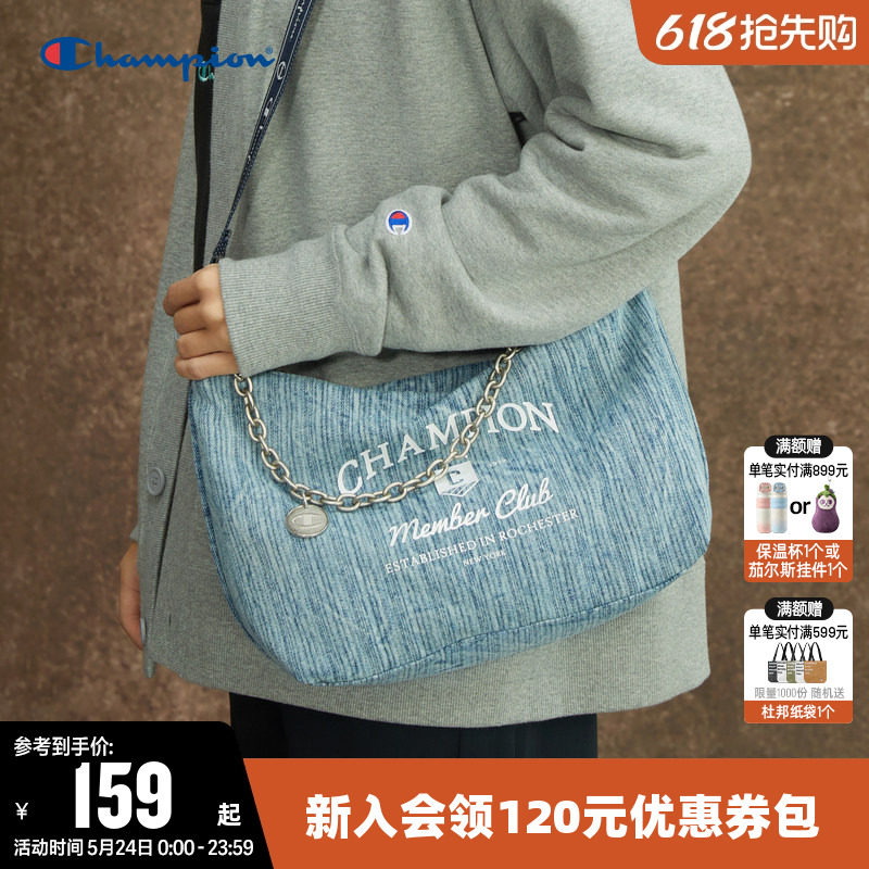 Champion冠军单肩背包女手提包男通勤户外时尚运动斜挎托特包旅行