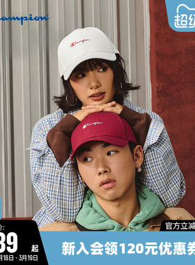 Champion冠军鸭舌帽女显脸小经典款帽子男户外休闲运动遮阳棒球帽
