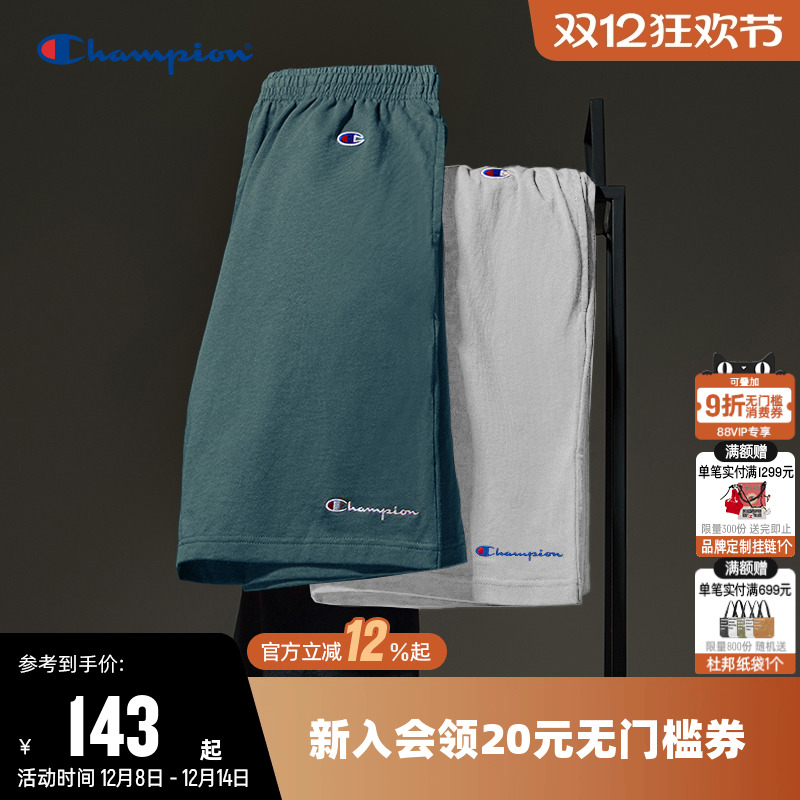 刺绣短袖T恤Champion冠军休闲男