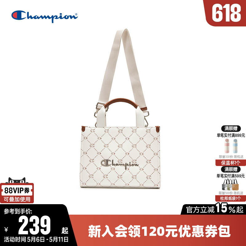 Champion冠军单肩背包2026春新款男女情侣时尚手提斜挎包小方托特