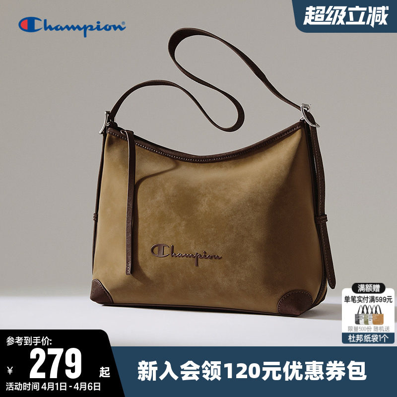 Champion冠军单肩背包2026春新款男女时尚高质感Hobo包通勤挎包潮