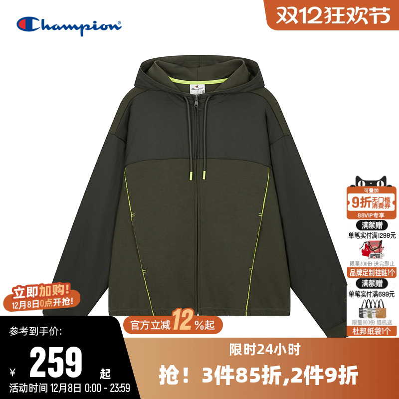 开衫连帽卫衣Champion冠军女