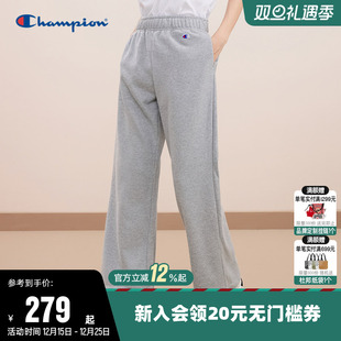 简约裤 Champion冠军卫裤 刺绣小Clogo休闲直筒裤 新款 子 女2025秋季