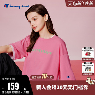 her系列 for 冠军T恤女25夏季 新款 上衣 纯棉运动短袖 Champion