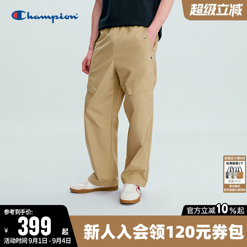 Champion冠军休闲纯棉宽松长裤男图片