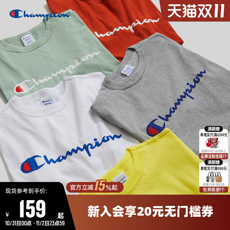 CHAMPION冠军休闲情侣短袖T恤