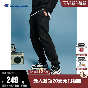 束脚裤 Champion冠军卫裤 刺绣草写logo休闲长裤 新款 子女 男2025秋季