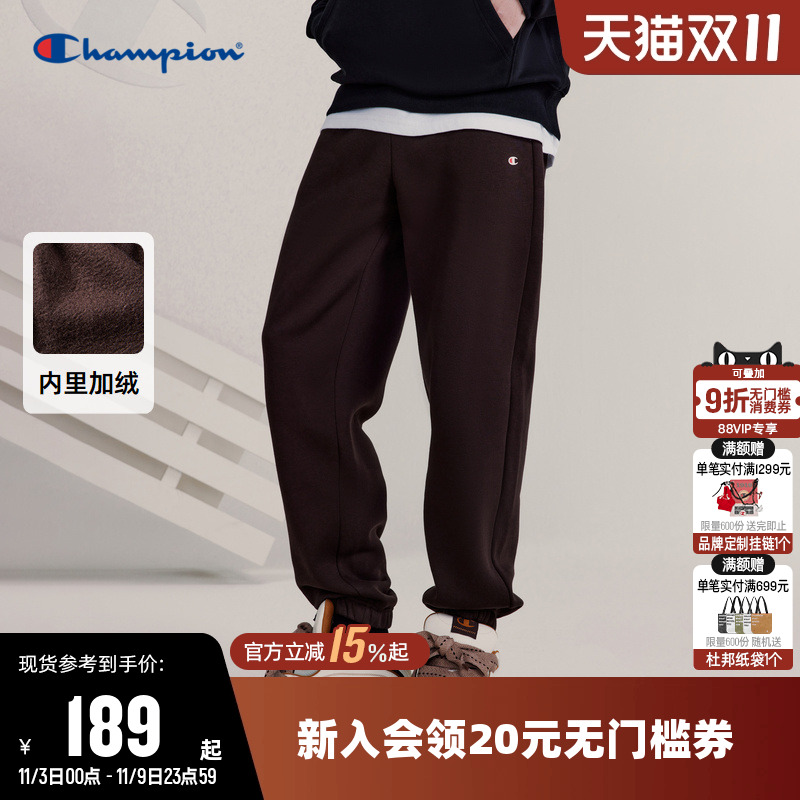 卫裤CHAMPION印花运动裤男款加绒