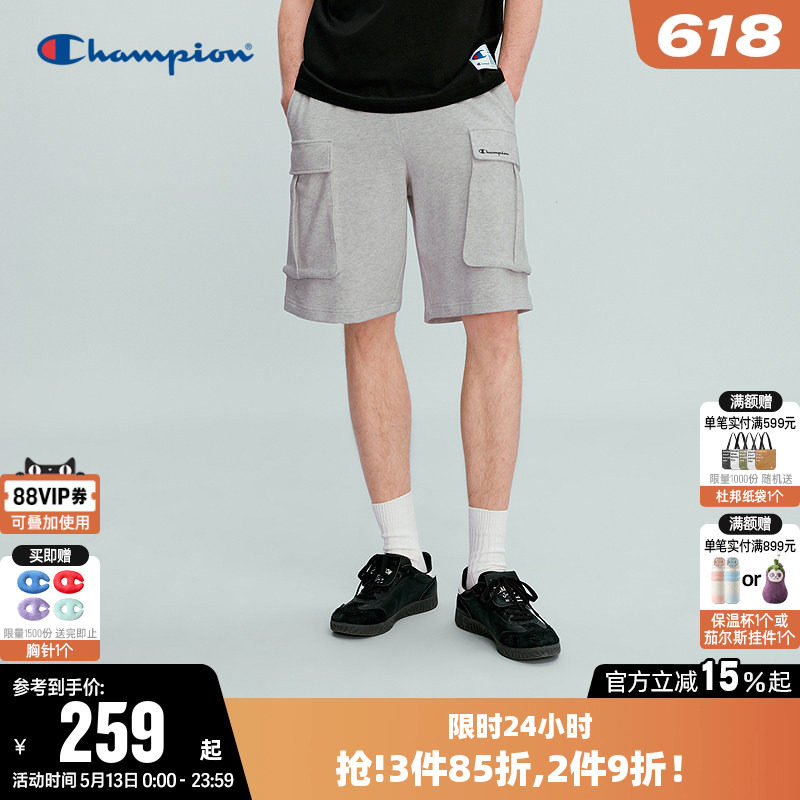 Champion冠军短裤男2026夏季新款五分大口袋工装裤休闲宽松裤子潮