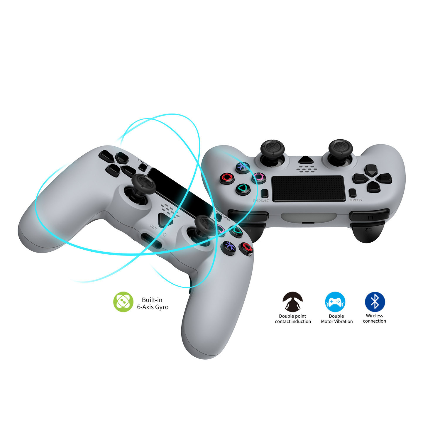 PS5slim主机无线蓝牙游戏手柄带宏编程PS5主机无线手柄带六轴