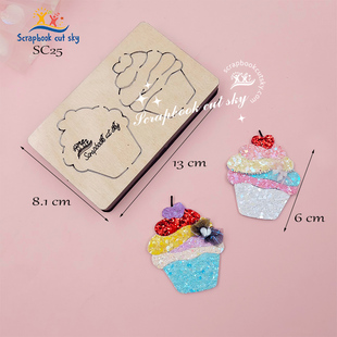 刀模 压花机通用 SC25可爱蛋糕发夹手工DIY刀模儿童发饰 Sizzix