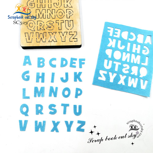 SC525 A-Z 大写字母手工diy可切皮具 布料创意刀模可定制