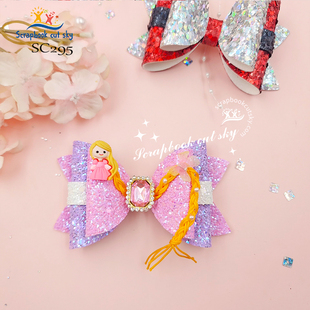 SC295定制艾莎款 蝴蝶结系列发夹手工DIY刀模儿童发饰Sizzix压花机