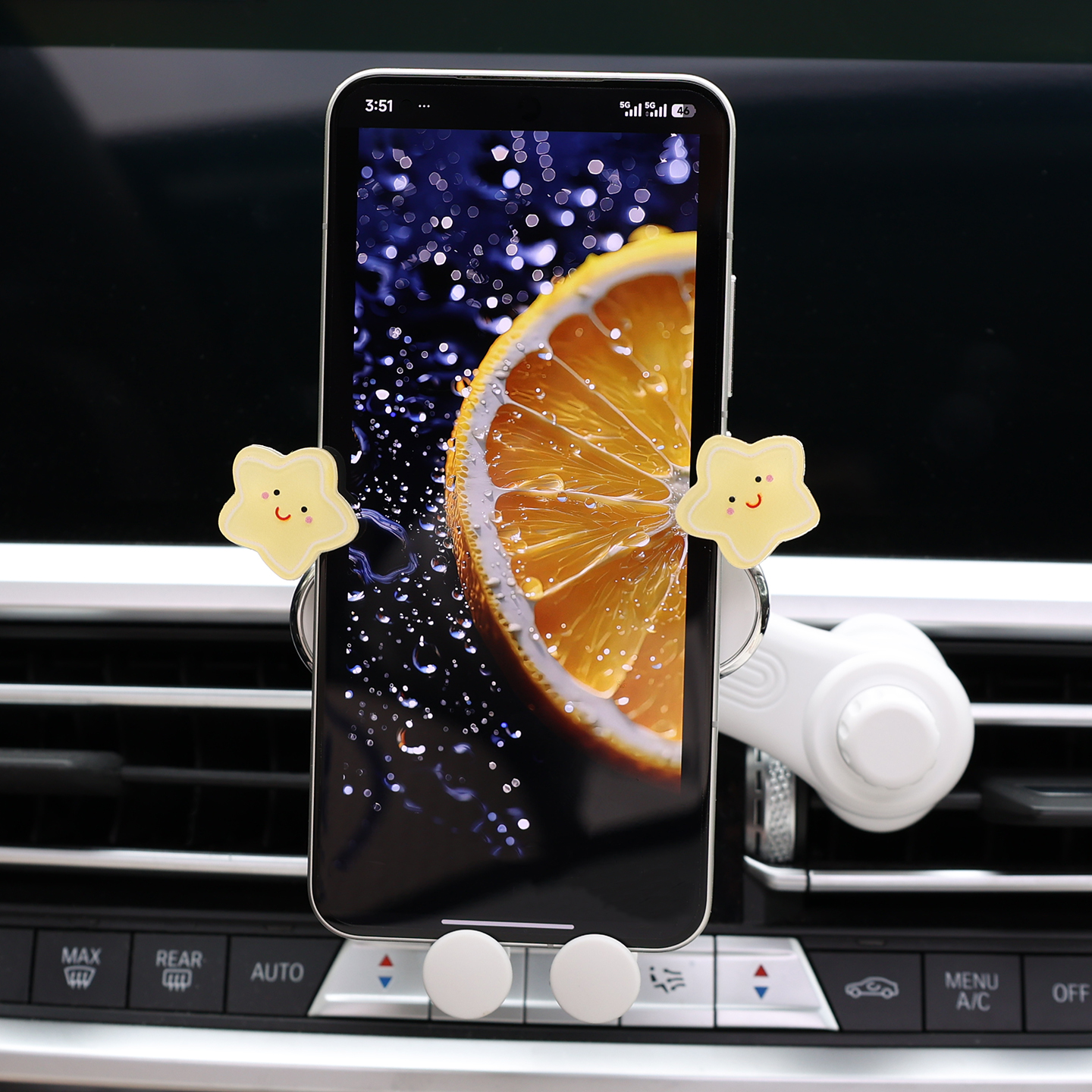 可爱星星车载手机支架导航防抖