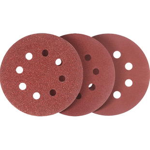 牧田原装圆盘型植绒砂纸片125MM打磨机5寸8孔自粘式木工打磨抛光