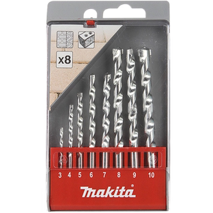 牧田石工冲击钻头套装直柄原装水泥混凝土电动充电手钻墙体打孔