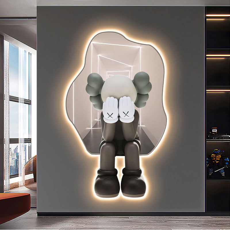 杰画玄关卡通LED灯雕刻挂画