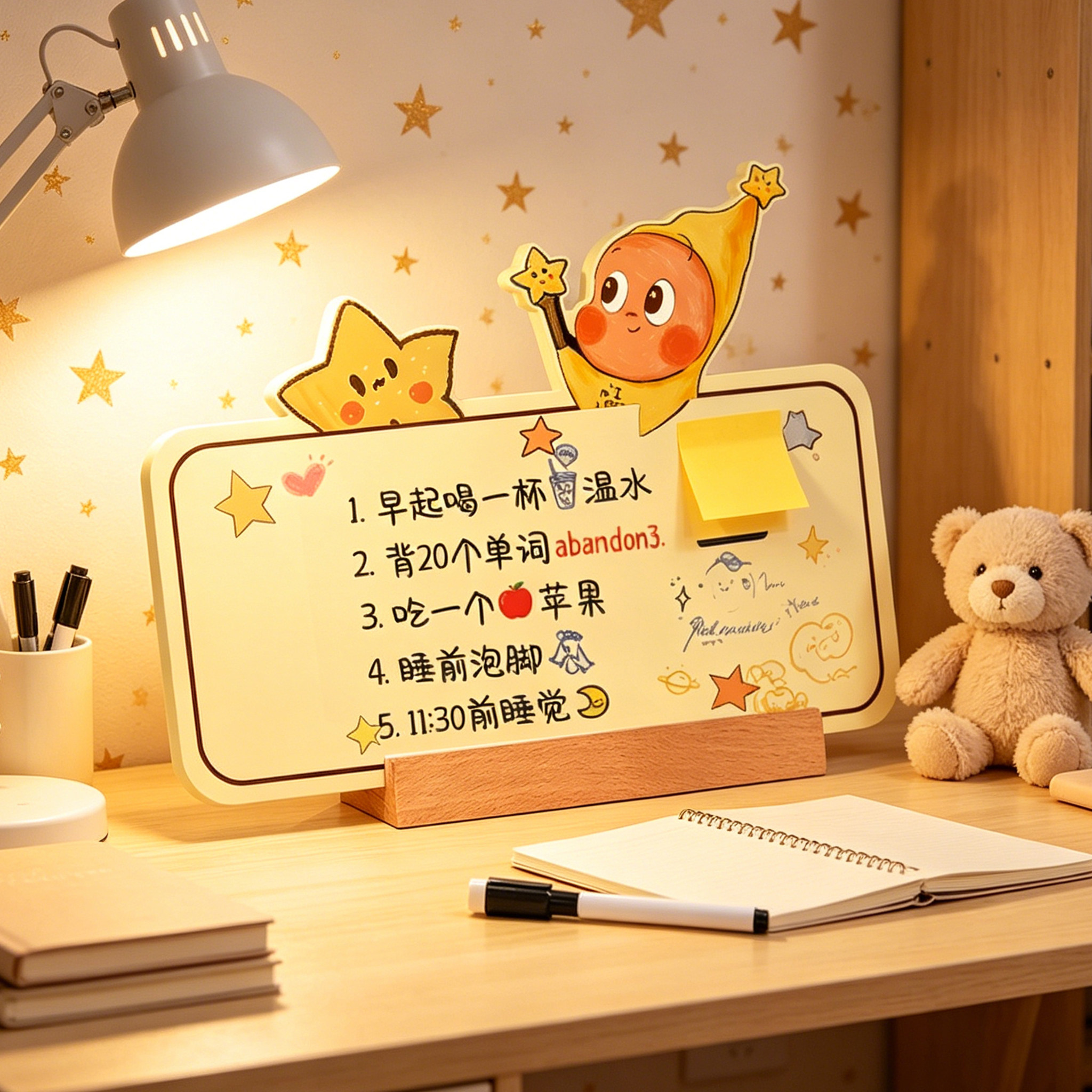 桌面亚克力记事板可擦写小白板图片