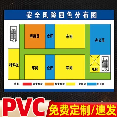 安全风险四色分布图告知牌