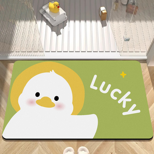 浴室吸水垫快干脚垫浴室地板垫卡通可爱厕所淋浴房入口垫硅藻泥