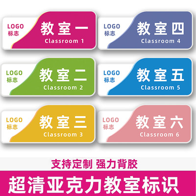 【热销】学校班级教室门牌定制贴