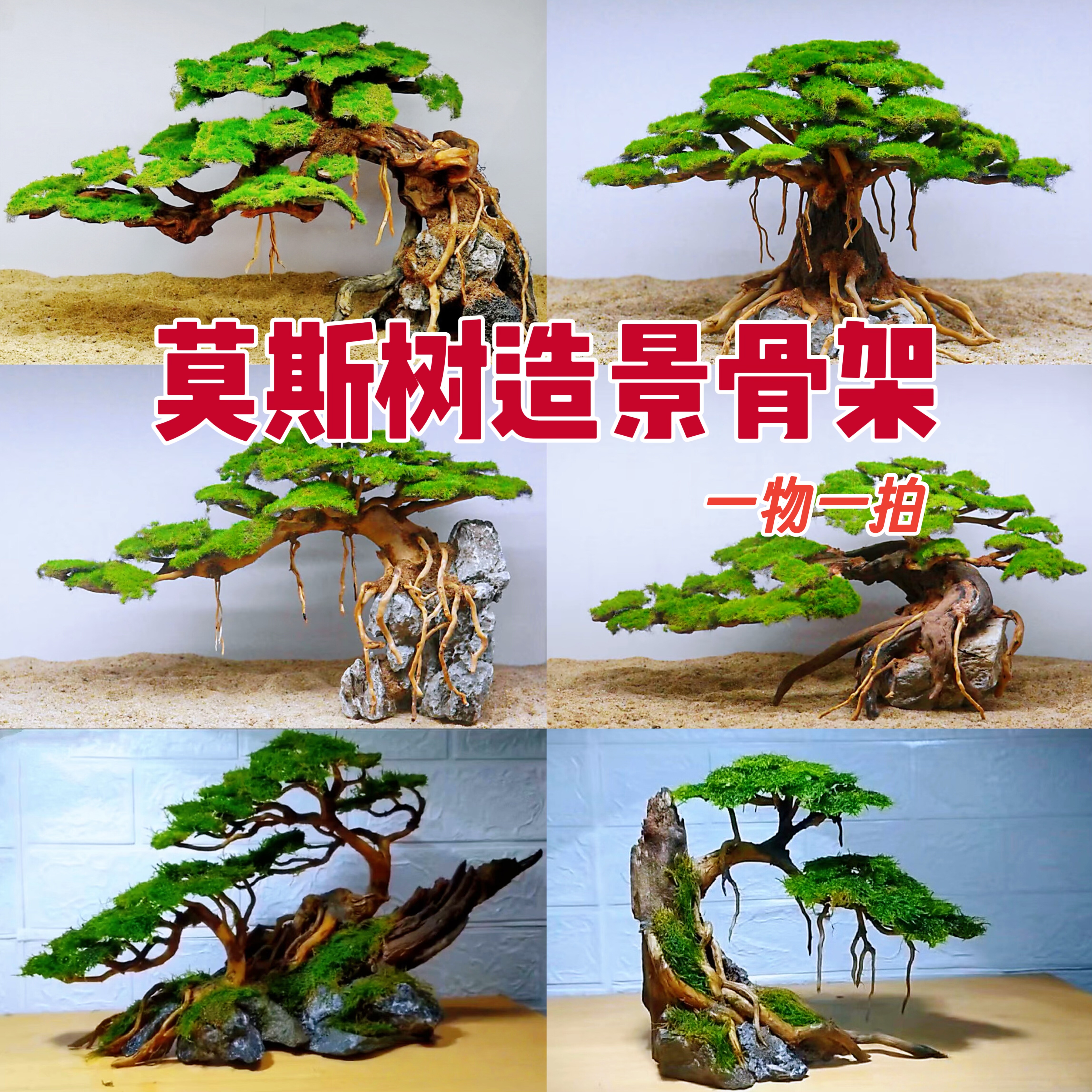 莫斯树一体鱼缸造景骨架