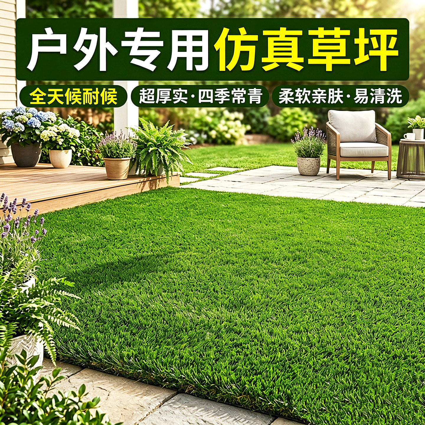 绿色仿草地毯装饰遮挡井圈人造假草坪铺垫户外人工塑料假草皮地垫