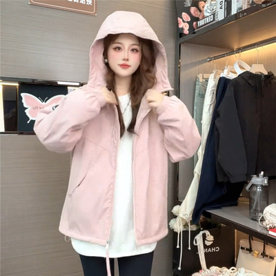 加厚加绒冲锋衣短外套女2025秋冬季新款小个子巨好看休闲百搭棉服