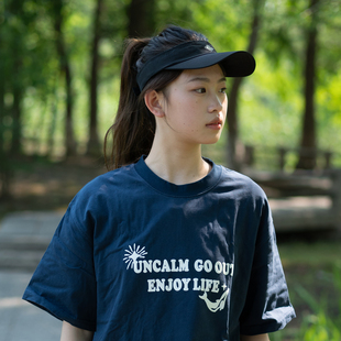 白川 户外防晒遮阳帽子速干跑步运动空顶帽女太阳帽无顶网球帽男