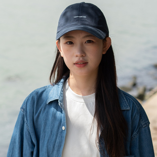 白川日系复古百搭帽子纯棉软顶棒球帽女深顶宽帽檐显脸小鸭舌帽男