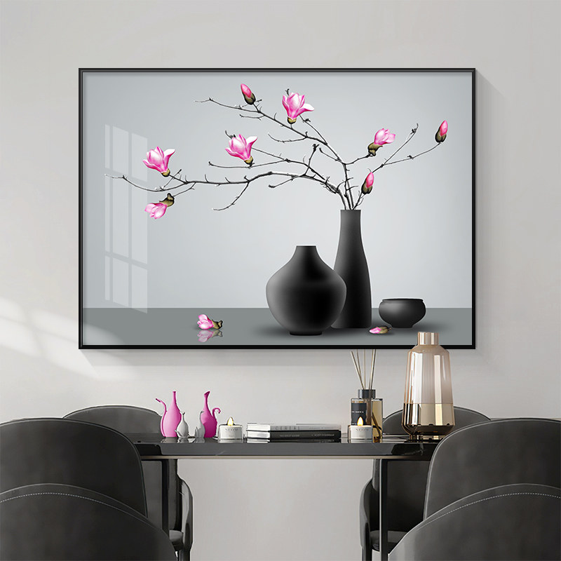 北欧花瓶饭厅装饰画 画走廊过道客厅背景墙挂画 画餐桌饭厅卧室床