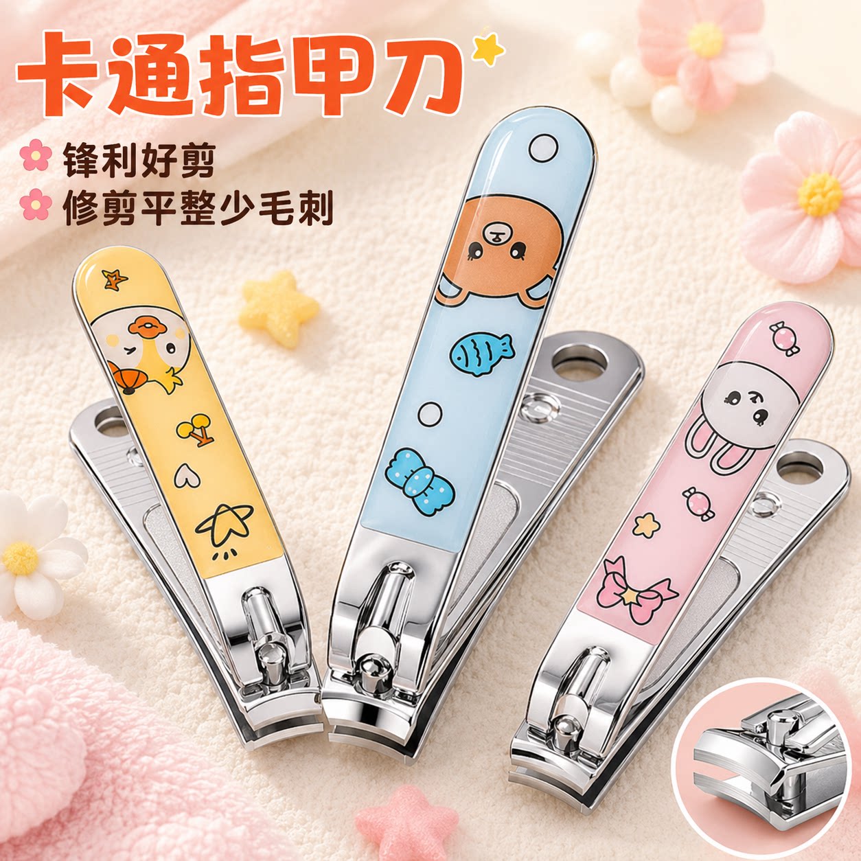 指甲剪成人指甲修甲专用指甲钳便携式可爱指甲刀家用大号修脚工具