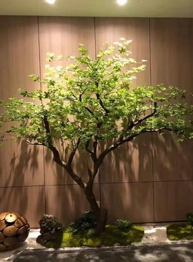 仿真吊钟树马醉木室内植物造景仿真绿植大型假树景观橱窗摆件套装