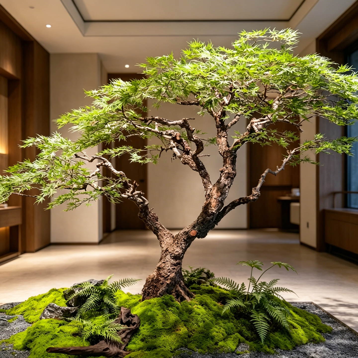 仿真羽毛枫叶树鸡爪槭室内户外假树仿生绿植橱窗造景装饰景观套餐