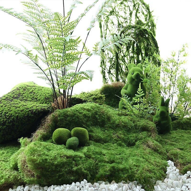 仿真青苔藓草皮草坪植物墙景观软装场背景橱窗展示盆景盆栽假苔藓
