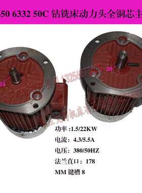 威达鲁南滕州ZX50CZX6350钻铣床Z3032Z3040摇臂钻双速电机马达
