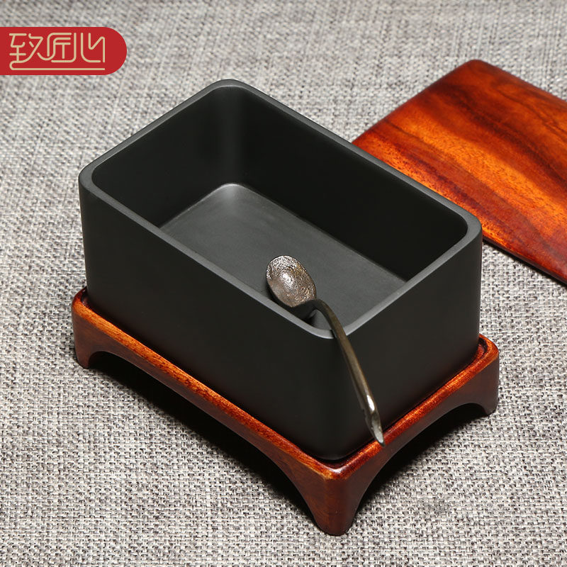 徽州歙砚匠心非遗制作技艺/长方水盂水滴/ 天然原石水盂 砚滴 水滴 歙砚工艺品砚台研磨墨条加水用