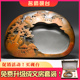 书法绘画高档摆件大师手工老坑磨墨优端砚送礼笔墨纸砚 安徽歙砚天然原石文房四宝套装 非遗名师砚台 紫气东来